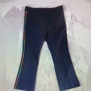 Girls' Navy Leggings with Rainbow Side Stripe